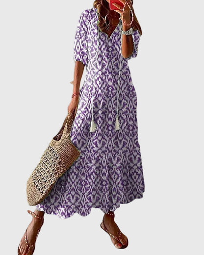 Ramona | Robe Maxi d'Été Bohème Vintage