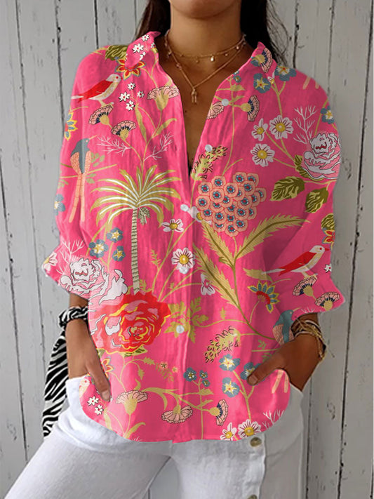 Elizabeth - Blouse Florale Tropicale