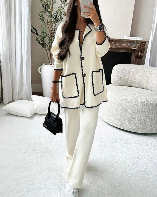 Sofia | Ensemble de Veste Décorée et Pantalon Décontracté
