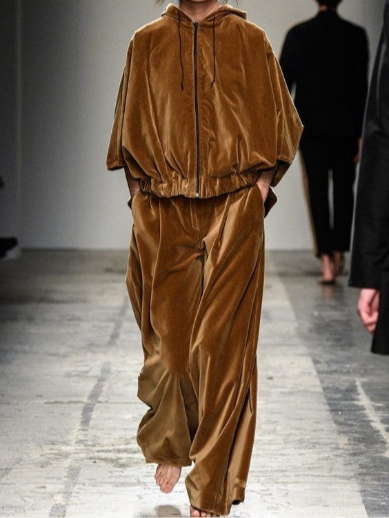 Sienna | Ensemble Sweat à Capuche en Velours et Pantalons