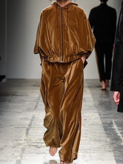 Sienna | Ensemble Sweat à Capuche en Velours et Pantalons
