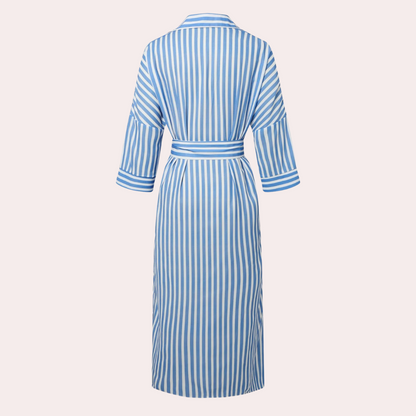 Noa | Robe Midi Rayée Décontractée