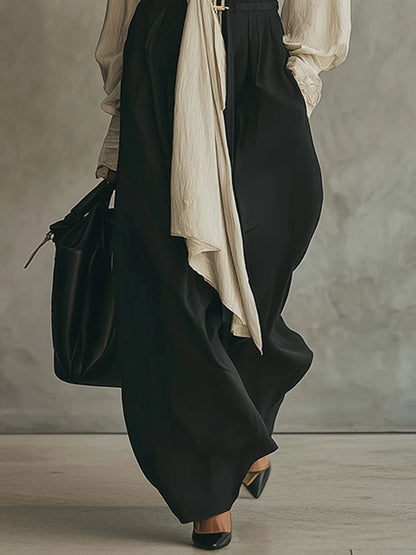 Samantha | Ensemble Chemise à Lacets et Pantalons