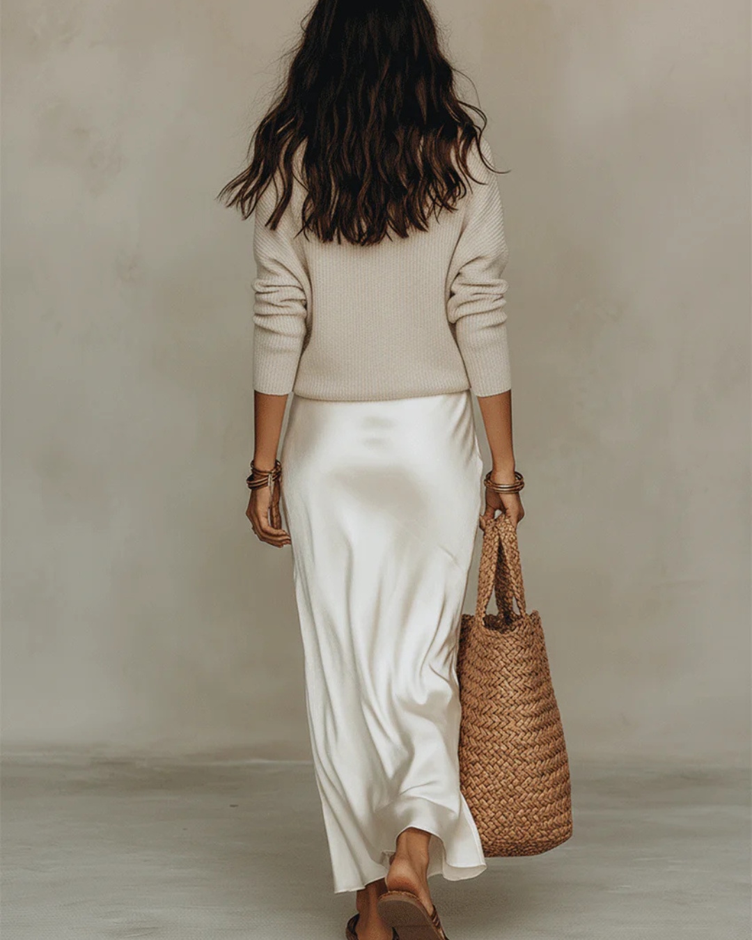 Elena | Robe Midi en Satin