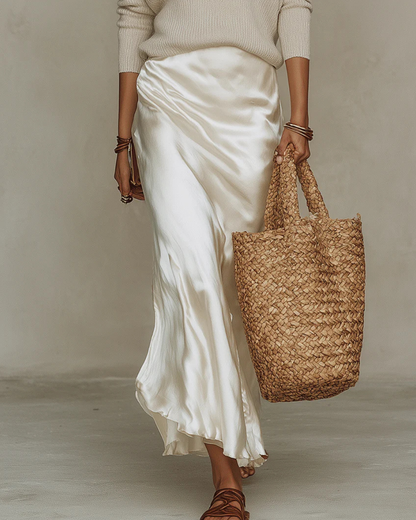 Elena | Robe Midi en Satin