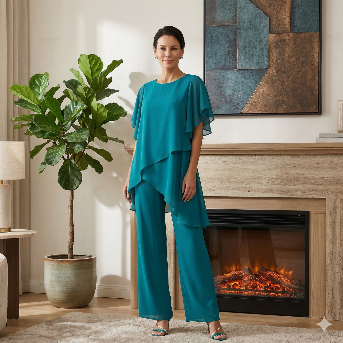 Maeryn™ – Ensemble en Chiffon Élégant