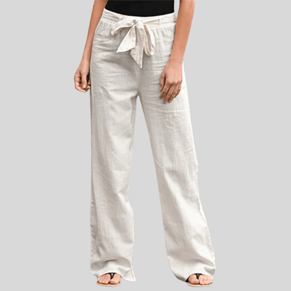 Joleen - Pantalons Relax Femme Avec Corde Et Taille Élastique