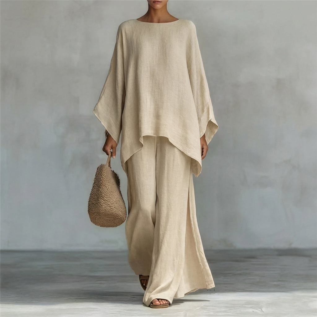 Solène | Ensemble en Deux Pièces avec Manches Longues et Pantalons Amples
