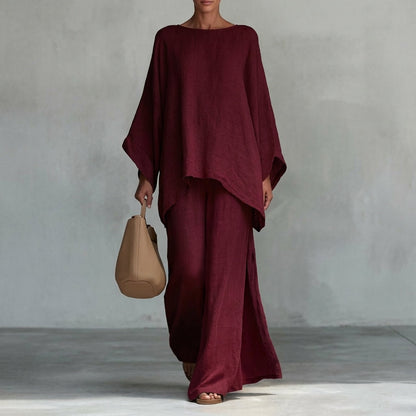 Solène | Ensemble en Deux Pièces avec Manches Longues et Pantalons Amples