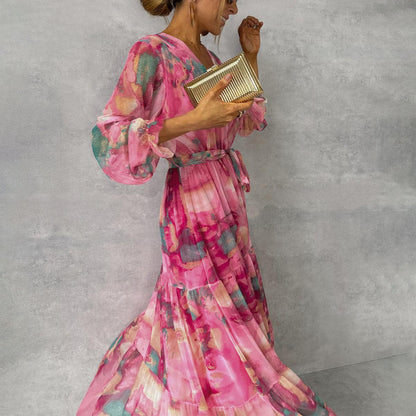 Été | Robe portefeuille avec imprimé floral
