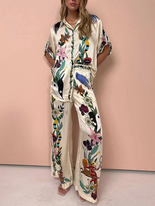 Luca | Ensemble Chemise & Pantalon en Satin