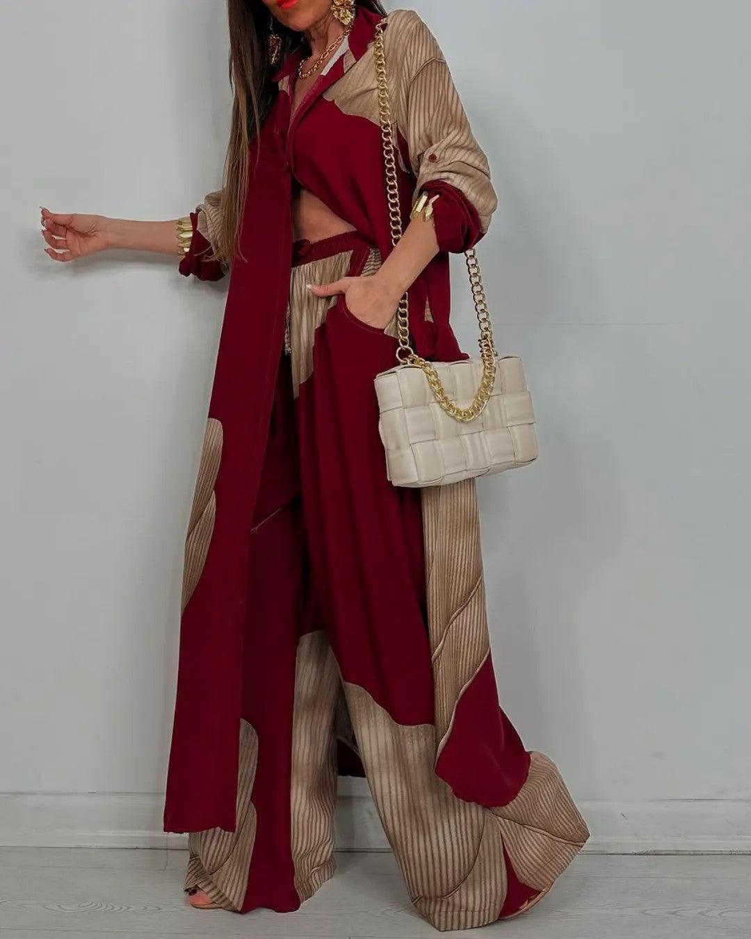 Lila | Ensemble Patchwork à Col V