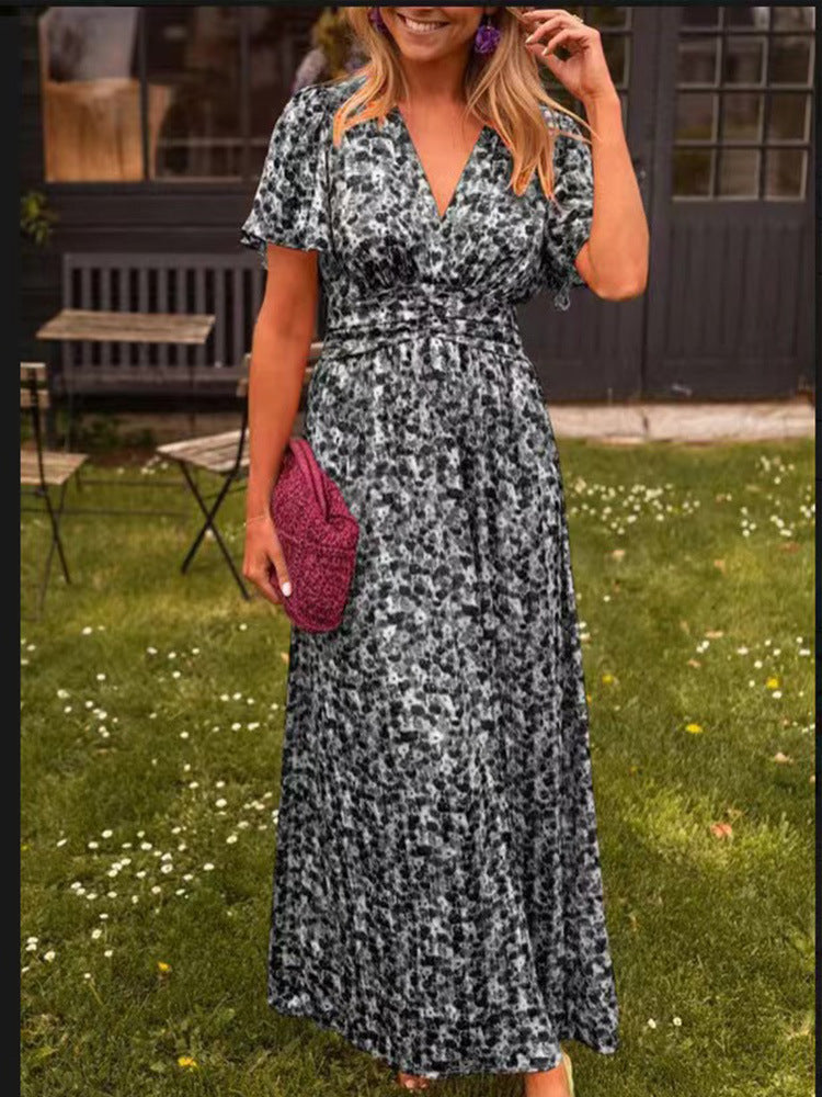 Elis – Robe longue et fluide avec imprimé floral