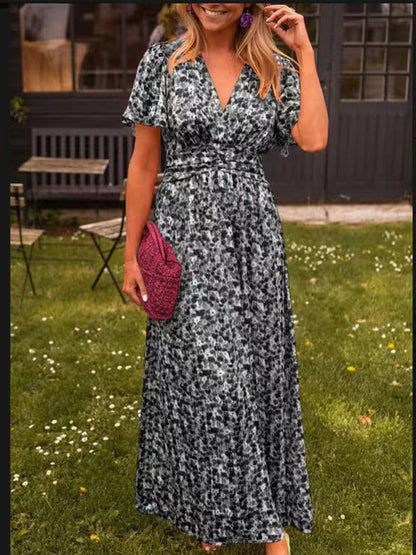 Elis – Robe longue et fluide avec imprimé floral