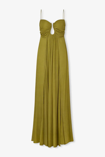 Taylor | Robe d'invitée verte élégante