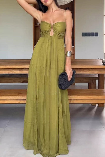 Taylor | Robe d'invitée verte élégante