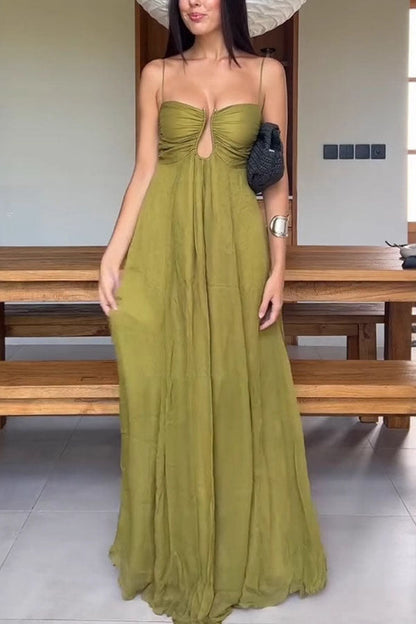 Taylor | Robe d'invitée verte élégante