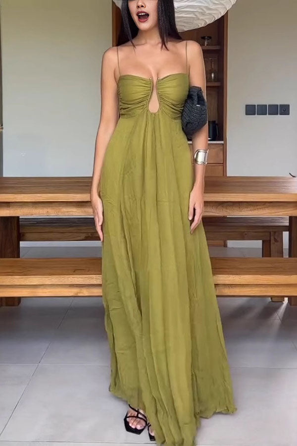 Taylor | Robe d'invitée verte élégante