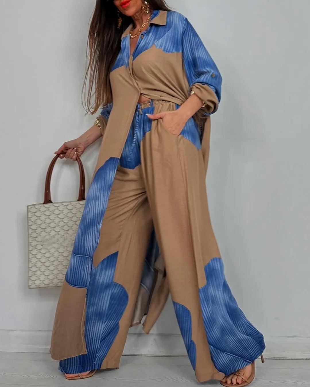 Lila | Ensemble Patchwork à Col V