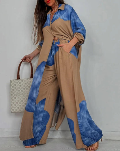 Lila | Ensemble Patchwork à Col V