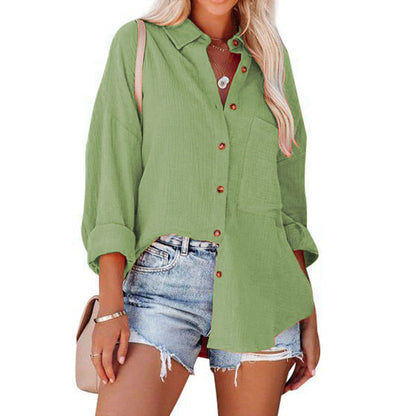 MADELYN | Blouse décontractée à boutons et manches longues