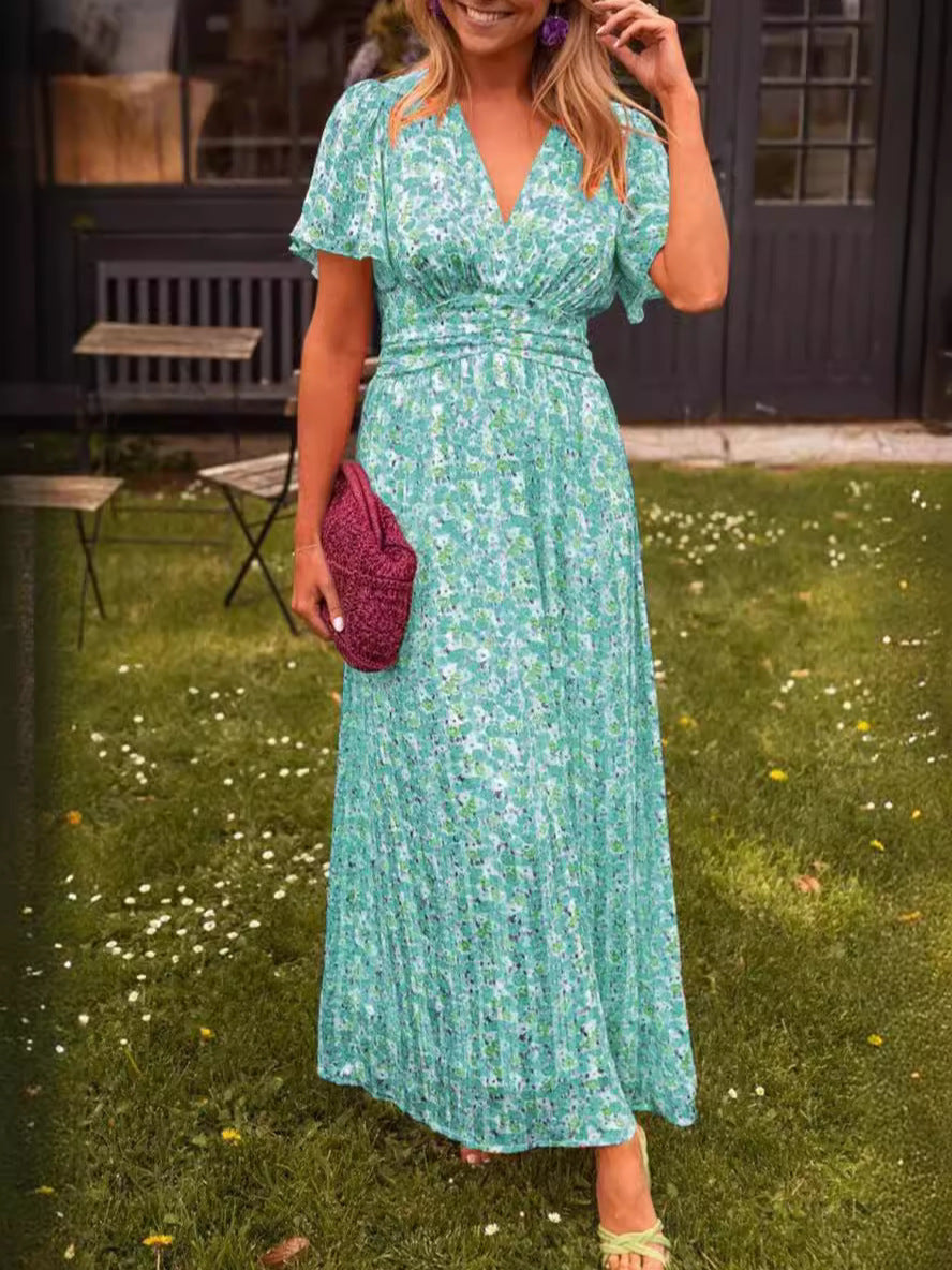 Elis – Robe longue et fluide avec imprimé floral
