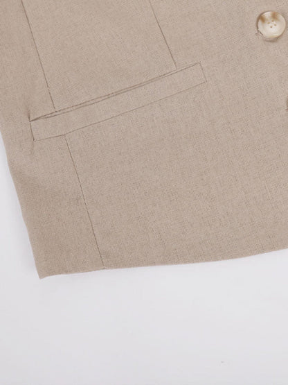 Lila | Costume Pantalon Large Plissé à Col V