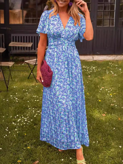 Elis – Robe longue et fluide avec imprimé floral