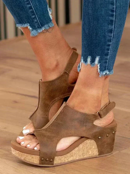 Briellae - Sandalette à talon compensé