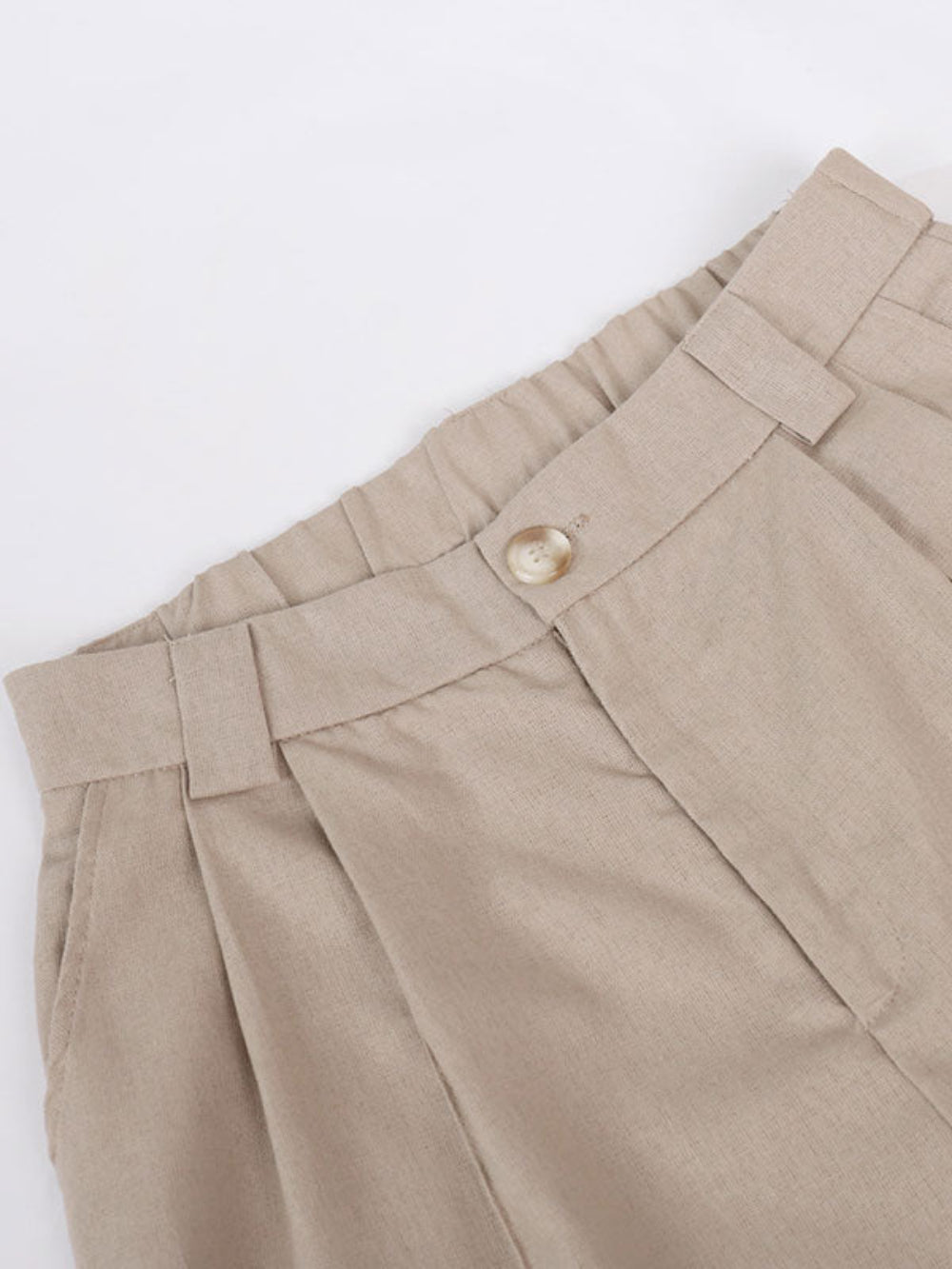 Lila | Costume Pantalon Large Plissé à Col V