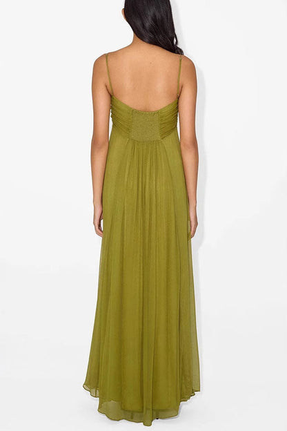 Taylor | Robe d'invitée verte élégante