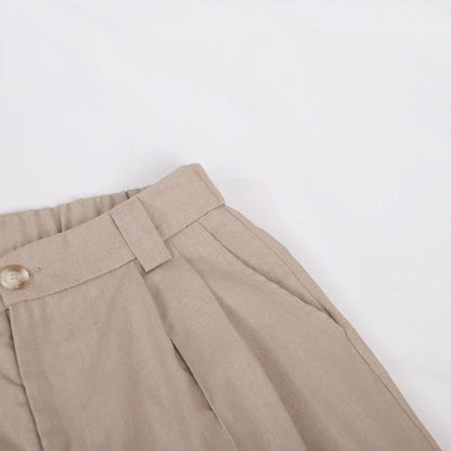 Lila | Costume Pantalon Large Plissé à Col V