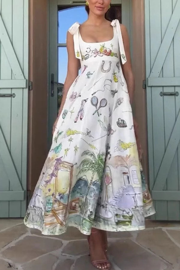 Sandra | Robe Maxi Imprimée Élégante