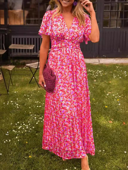 Elis – Robe longue et fluide avec imprimé floral