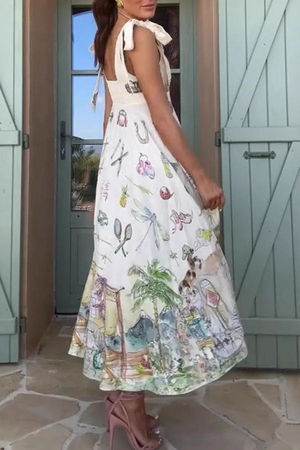 Sandra | Robe Maxi Imprimée Élégante