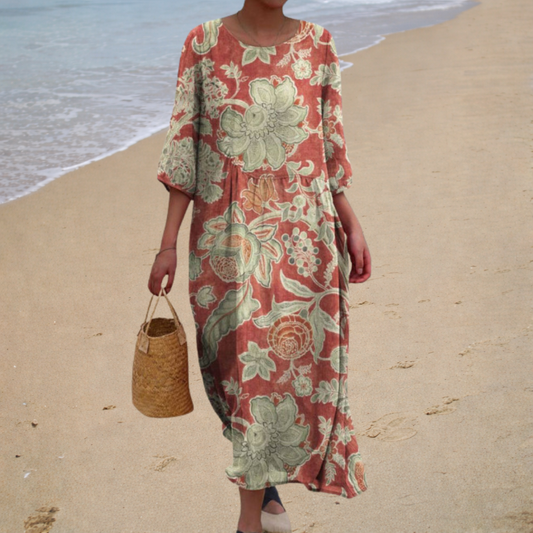Robe longue fluide, chic et confortable