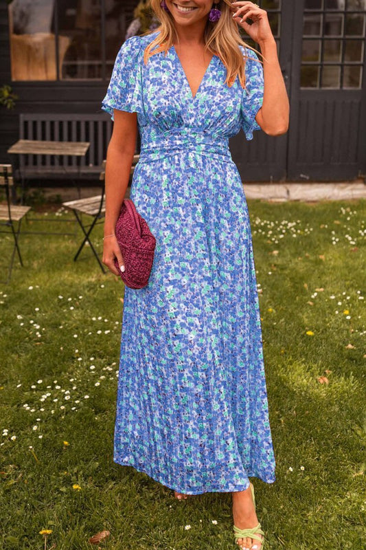 Natalie | Robe Maxi Imprimée Flatteuse