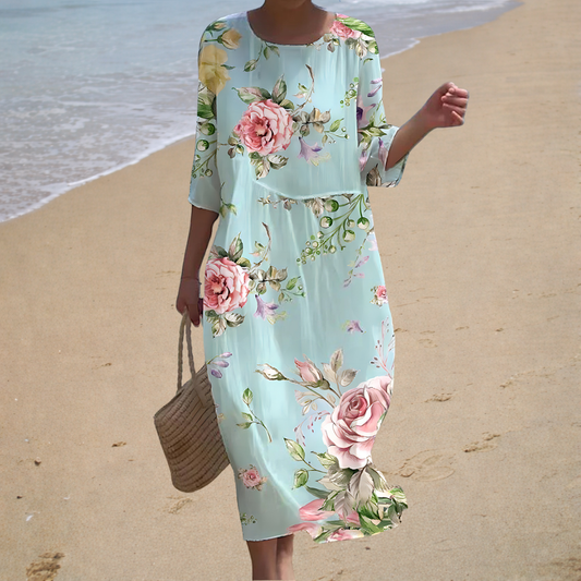 Robe longue fluide, chic et confortable