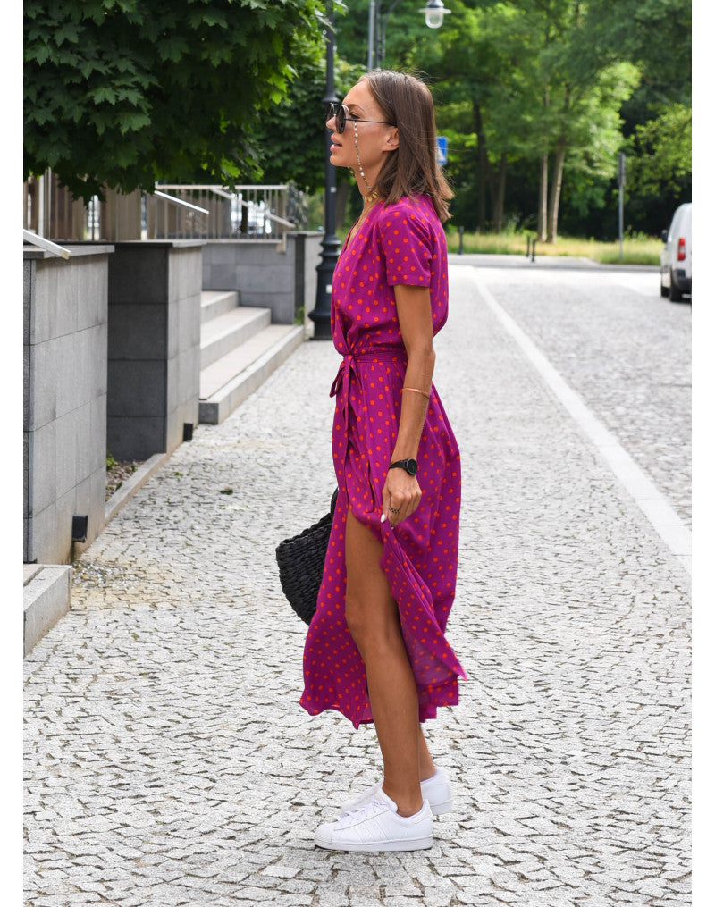 Judy | Robe florale élégante à décolleté en V