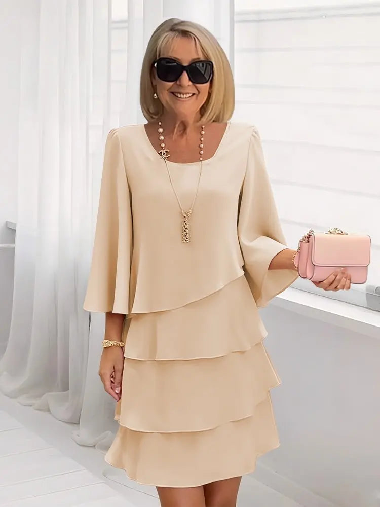 Catherine | Robe à volants élégante et confortable
