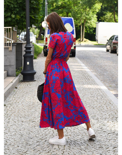 Judy | Robe florale élégante à décolleté en V