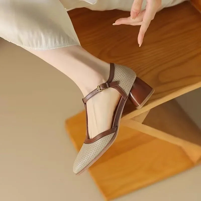 Isava | Chaussures en cuir à talon moyen
