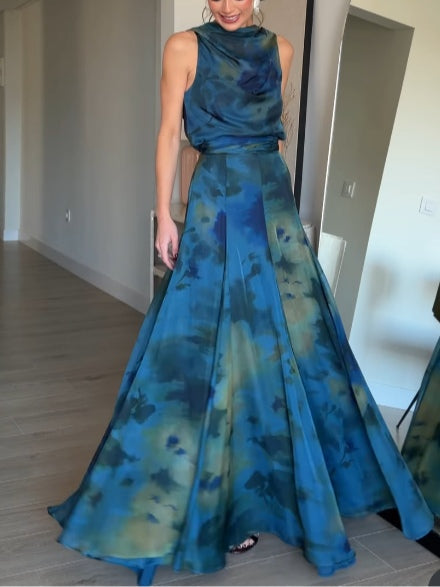 Sienna | Ensemble Haut en Chiffon Tie-Dye et Jupe
