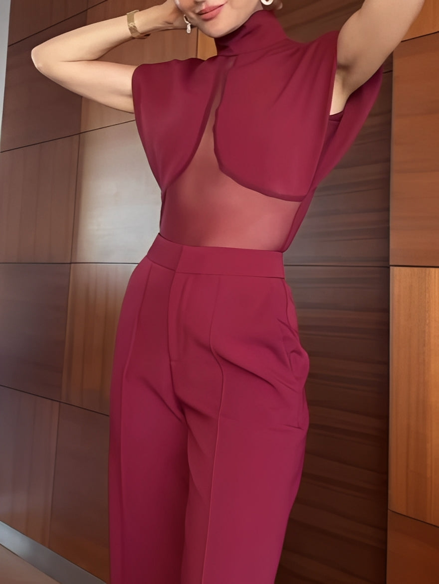 Veronica | Ensemble en Mesh Patchwork Transparent