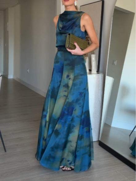 Sienna | Ensemble Haut en Chiffon Tie-Dye et Jupe
