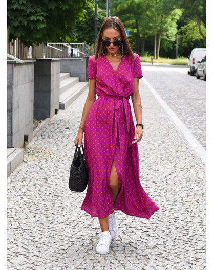 Judy | Robe florale élégante à décolleté en V