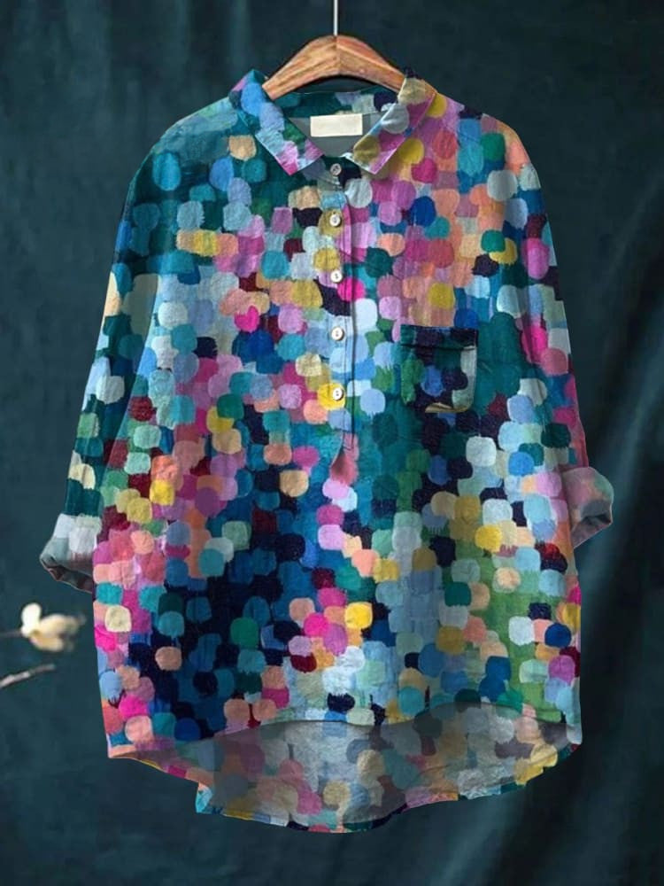 Amara | Chemise à Imprimé Pois Coloré