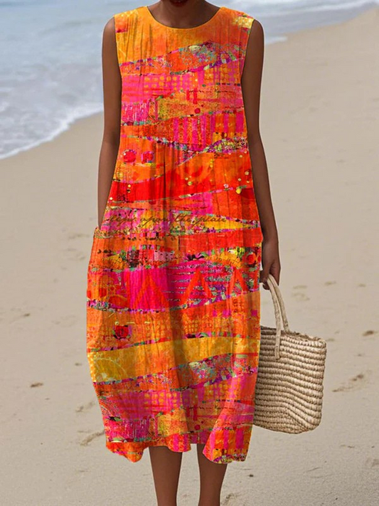 Faye™ | Robe Midi Sunset