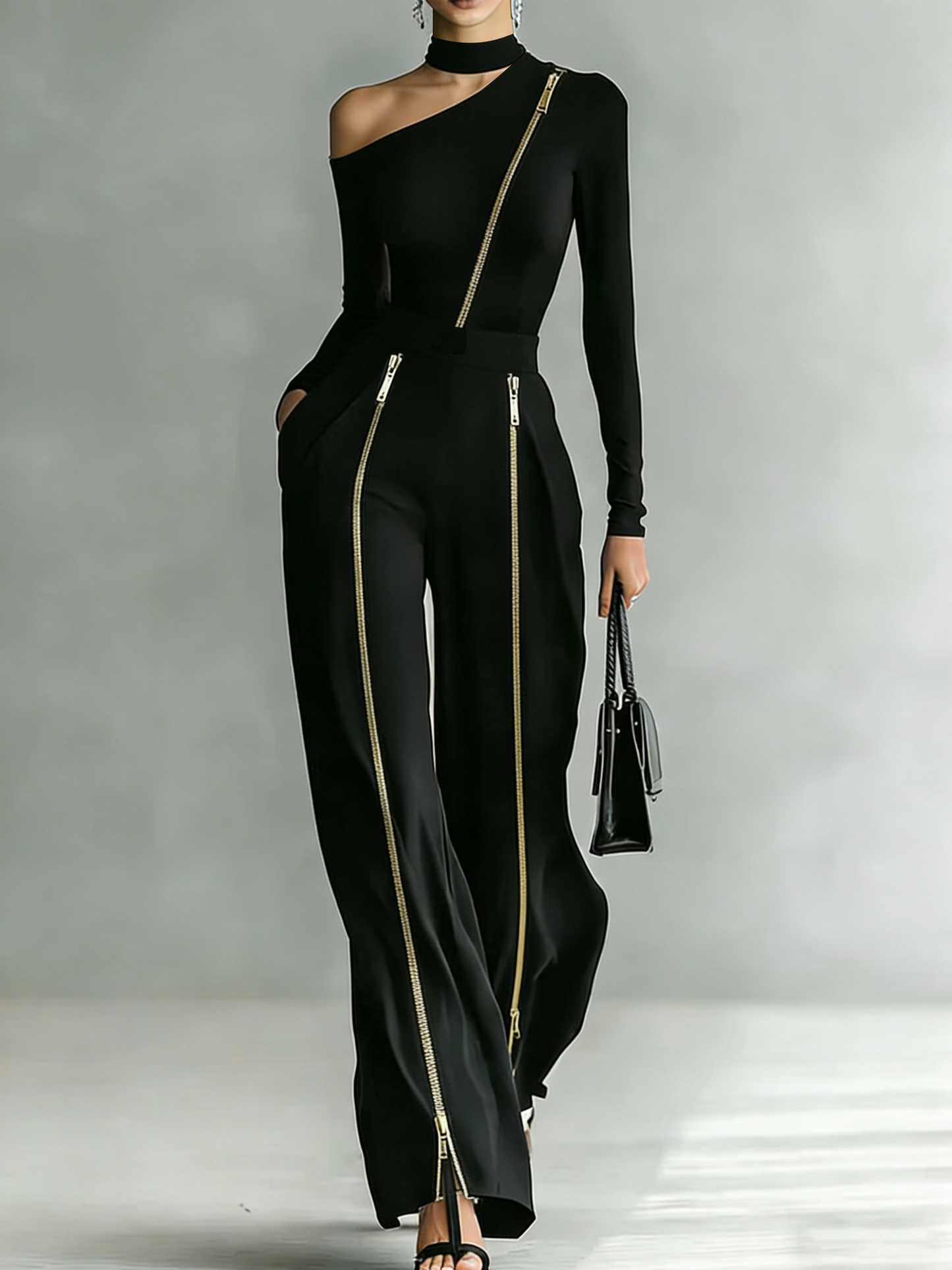 Sienna | Ensemble à Zip et Épaules Dénudées
