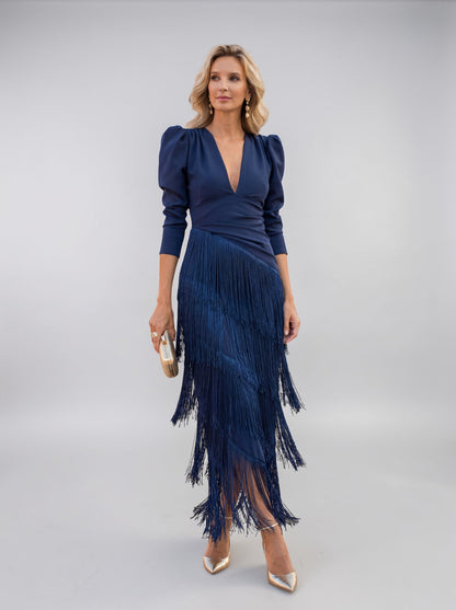 Sofia | Robe à Franges Élégante